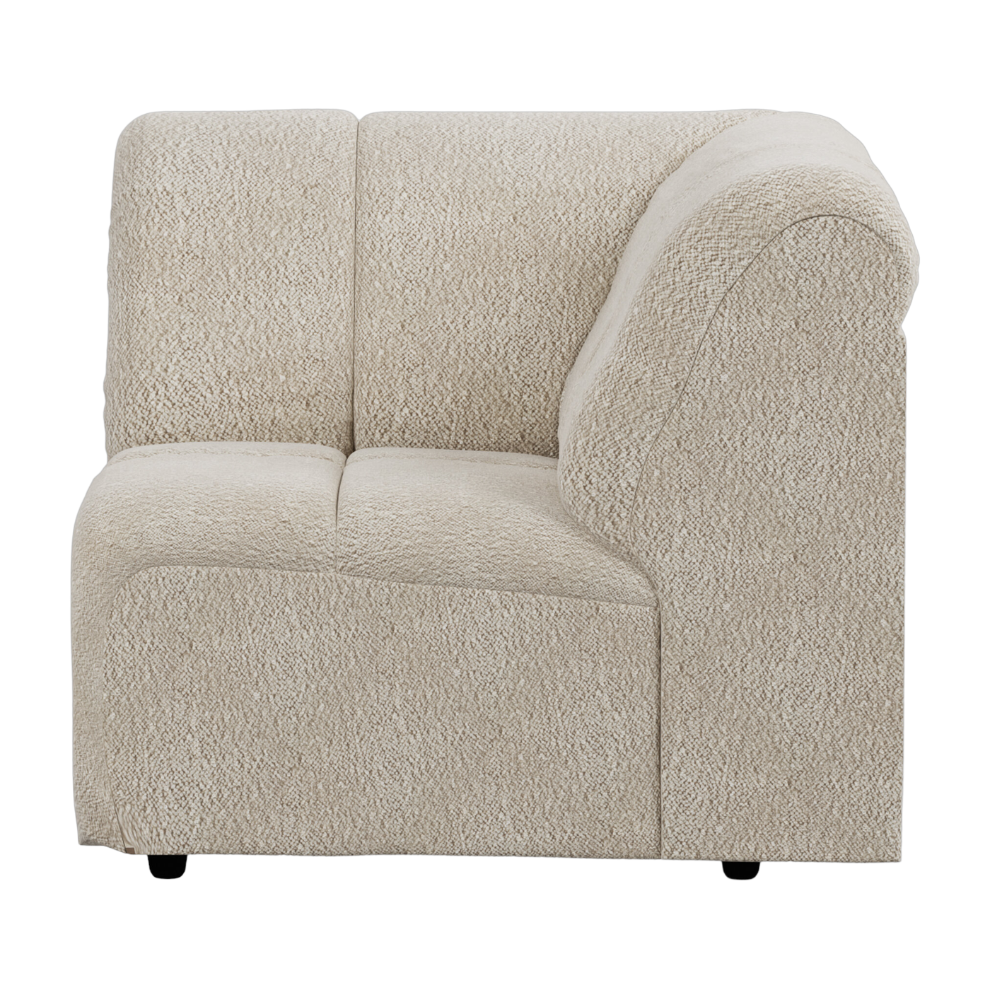 Module de canapé accoudoir droit en bouclettes crème Wave - Hkliving