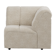 Wave couch - straight arm module in cream curls Hkliving