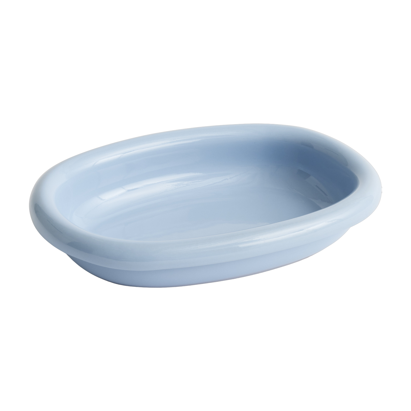 Plat ovale en terre cuite bleu clair 27,5 cm Barro - Hay