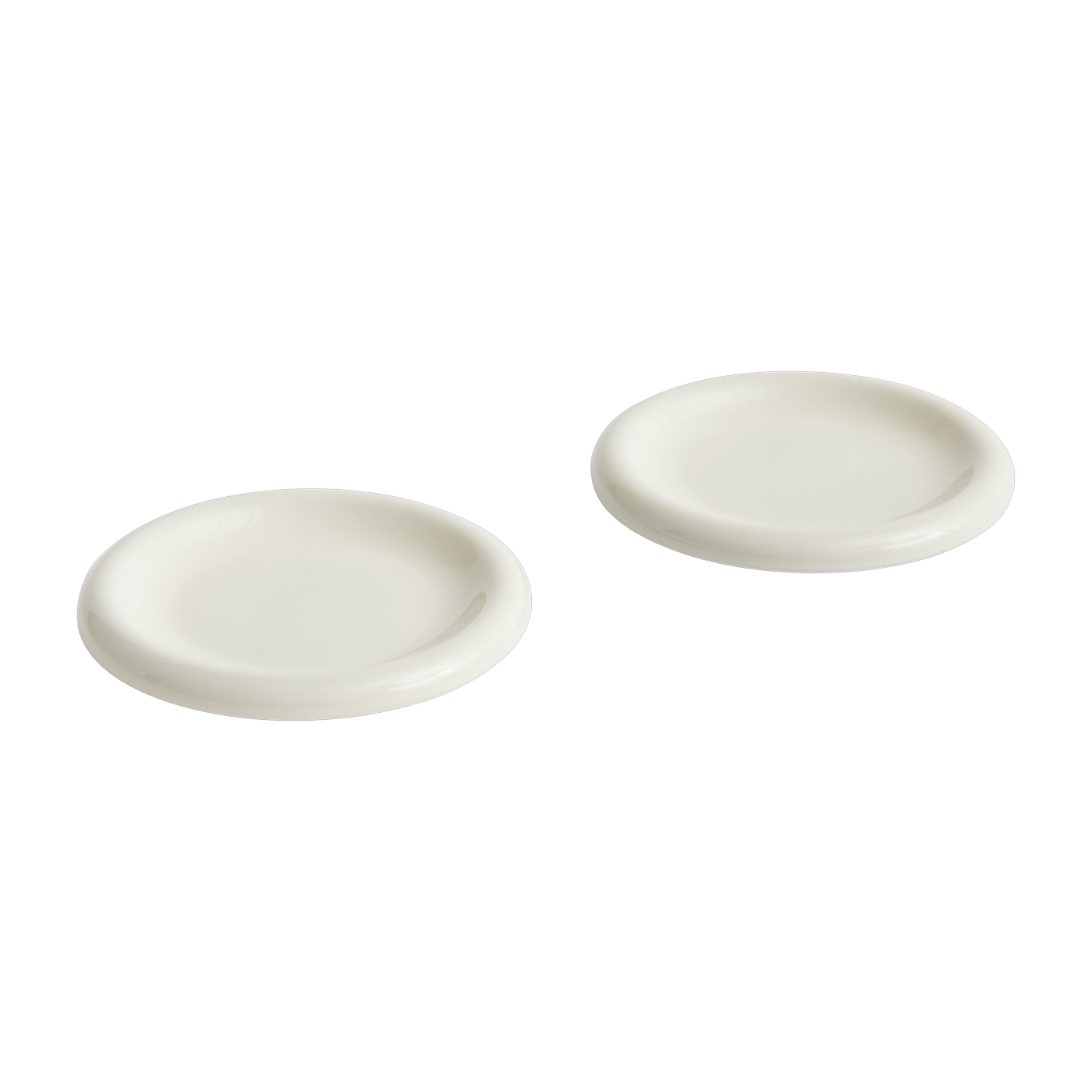 Ensemble of two 18 cm off-white terracotta plates Barro - Hay