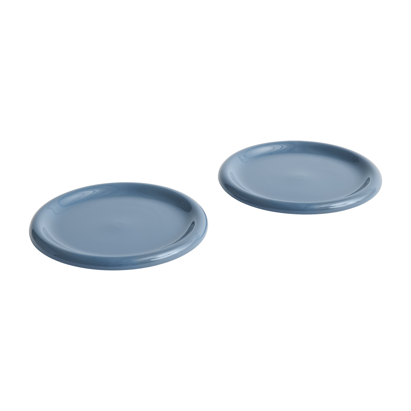Ensemble of two dark blue terracotta plates 24 cm Barro - Hay