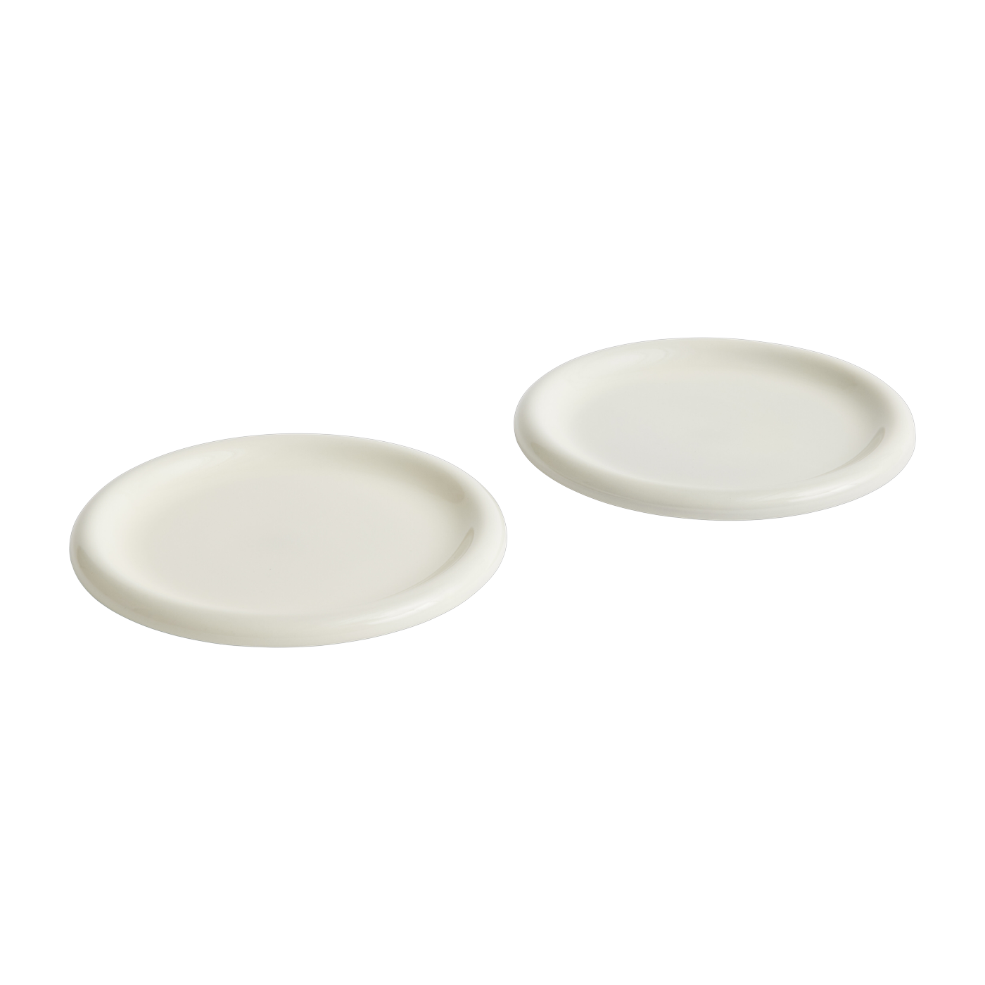 Ensemble of two 24 cm off-white terracotta plates Barro - Hay