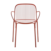 Gartenstuhl mit Armlehne aus rostfarbenem Stahl 79 cm Hiray -. Kartell
