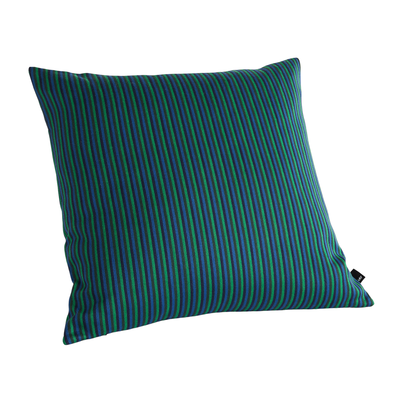 Grün gestreiftes Wollkissen Ribbon -. Hay