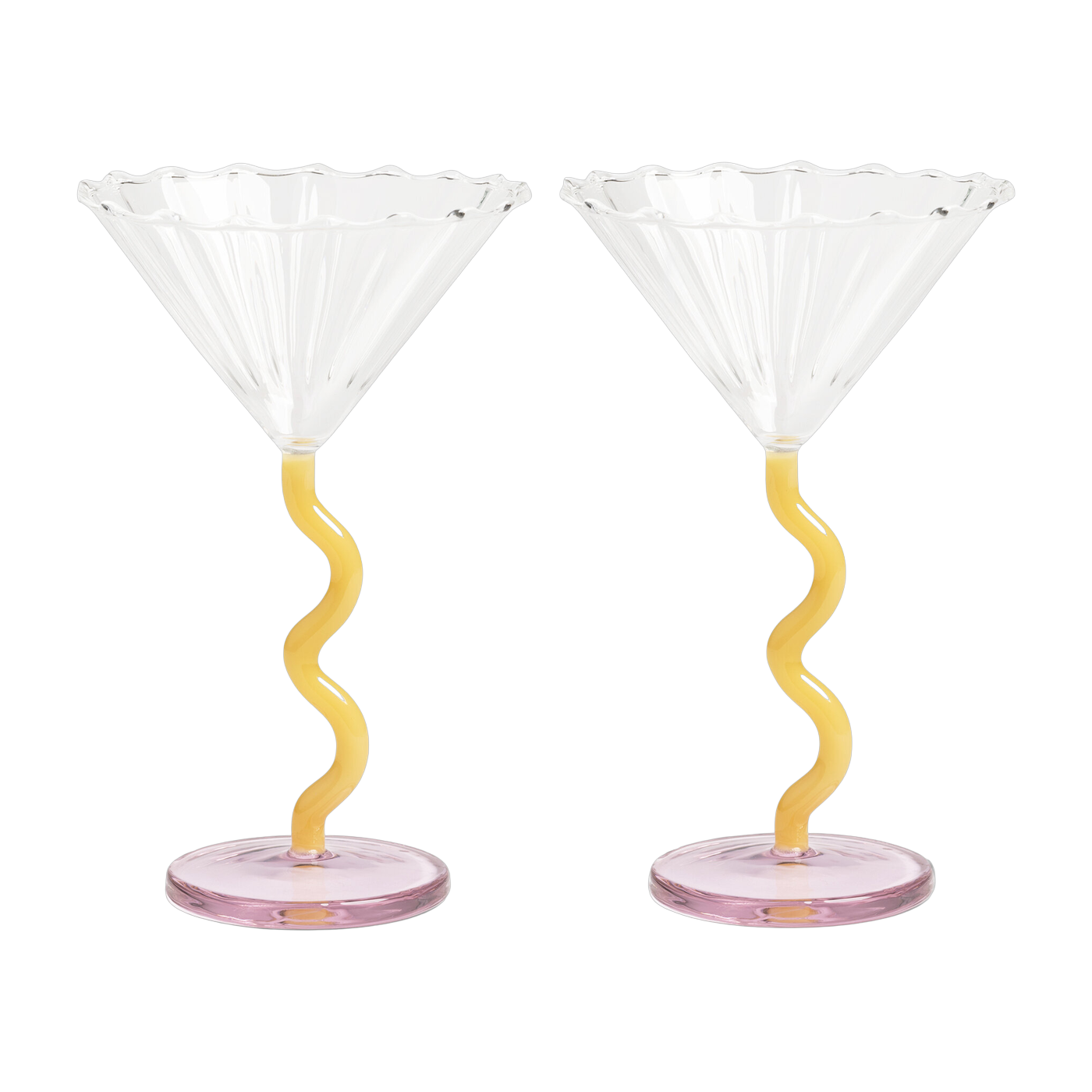 2 Coupes à champagne caramel 17 cm Curve - &Klevering