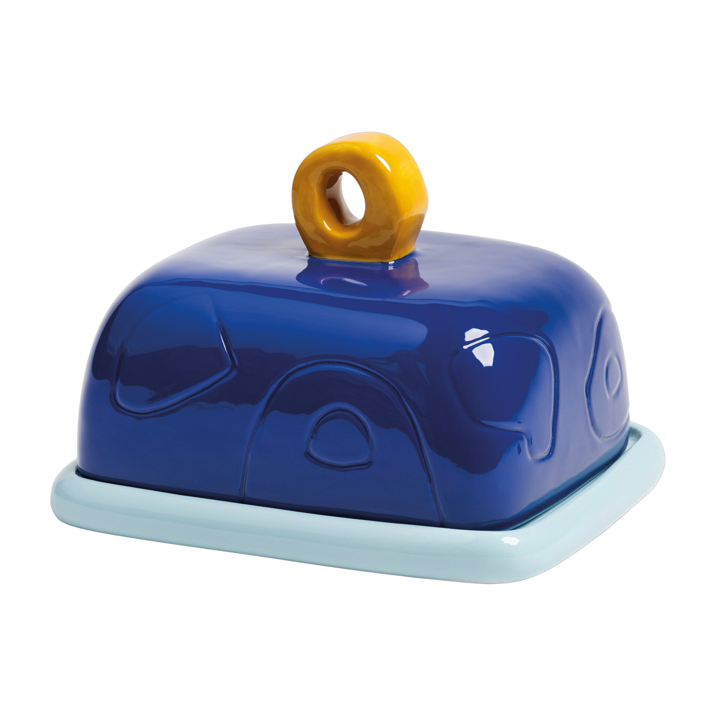 Blue dolomite butter dish 16 x 13 cm Sketch - &Klevering