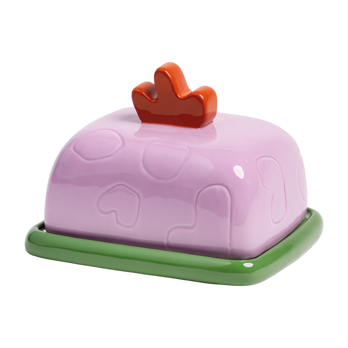 Lilac dolomite butter dish 16 x 13 cm Sketch - &Klevering
