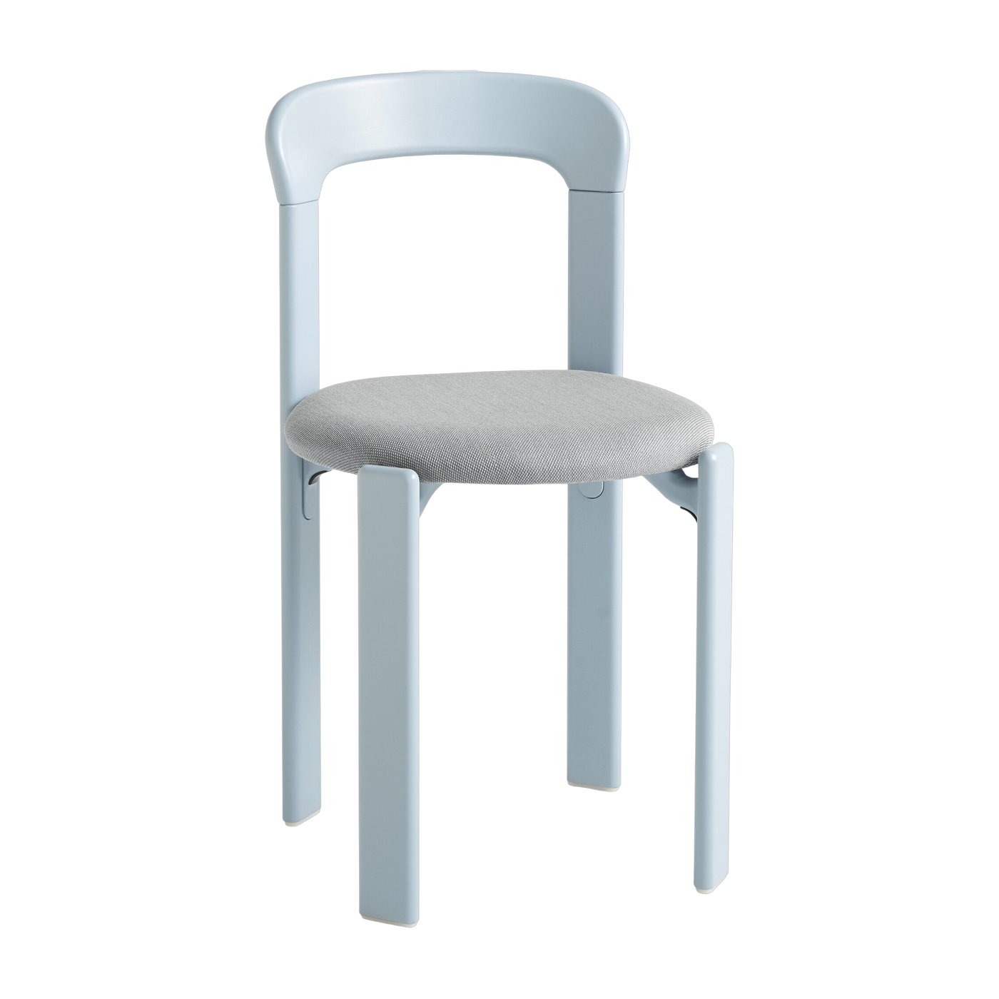 Silla de haya tapizada en azul pizarra Rey - Hay