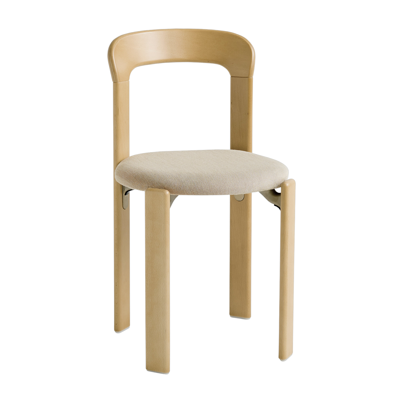 Chaise en bois de hêtre dorée revêtement assise Rey - HAY