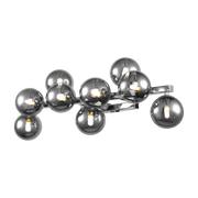 Applique murale en métal chrome et verre 9 ampoules 22 x 66 cm Dallas - Maytoni