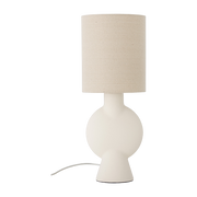 Table lamp in ceramic and cream linen