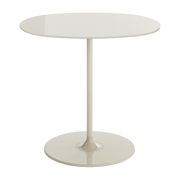 Table d'appoint ronde en acier et cristal blanche 45 cm Thierry - Kartell
