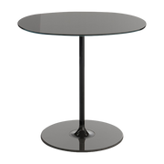 Table d'appoint ronde en acier et cristal noire 45 cm Thierry - Kartell