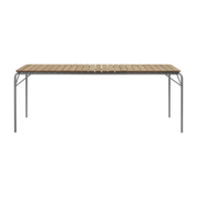 Mesa de comedor de exterior de acero gris 90 x 200 cm Robinia Vig - Normann Copenhagen