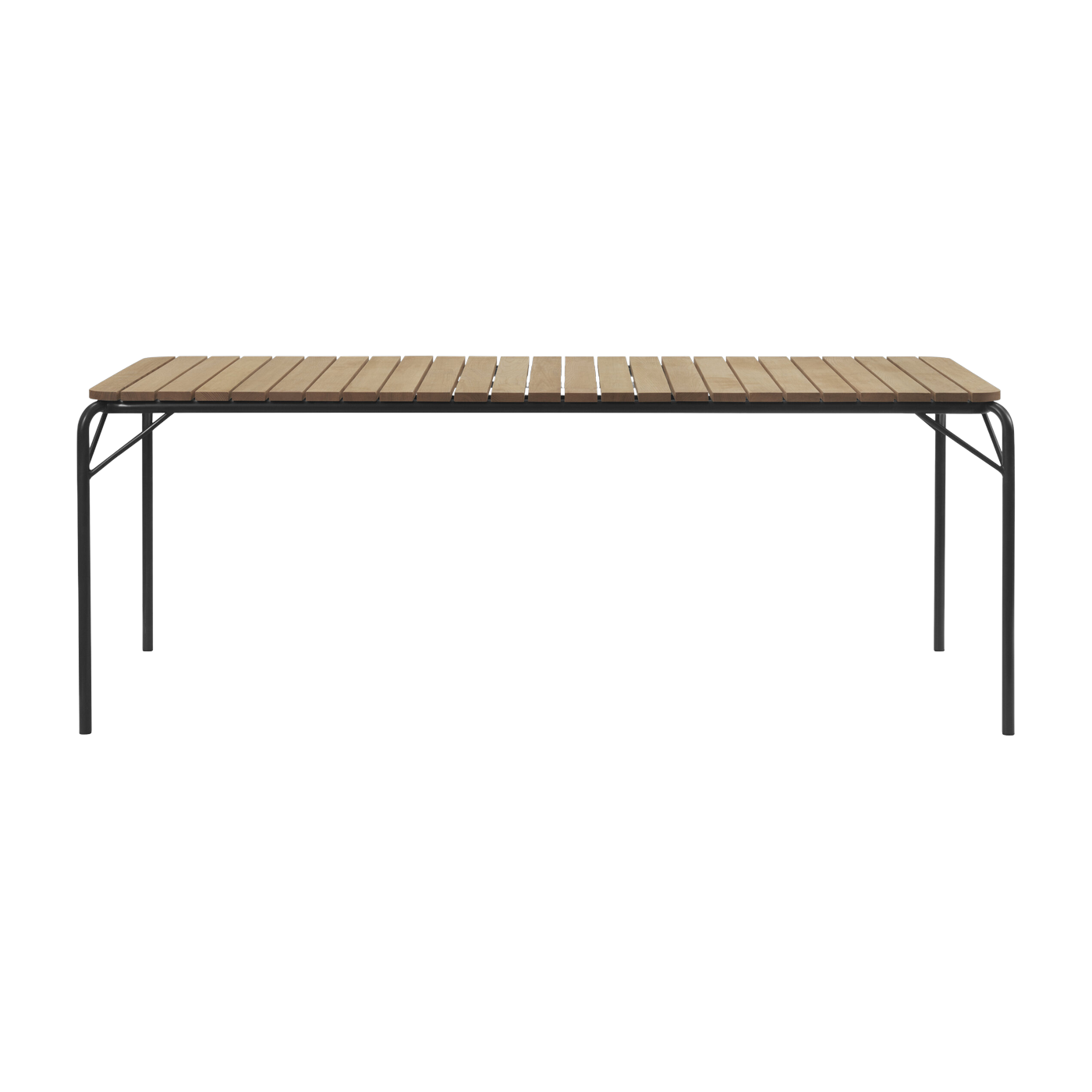 Black steel outdoor dining table 90 x 200 cm Robinia Vig - Normann Copenhagen