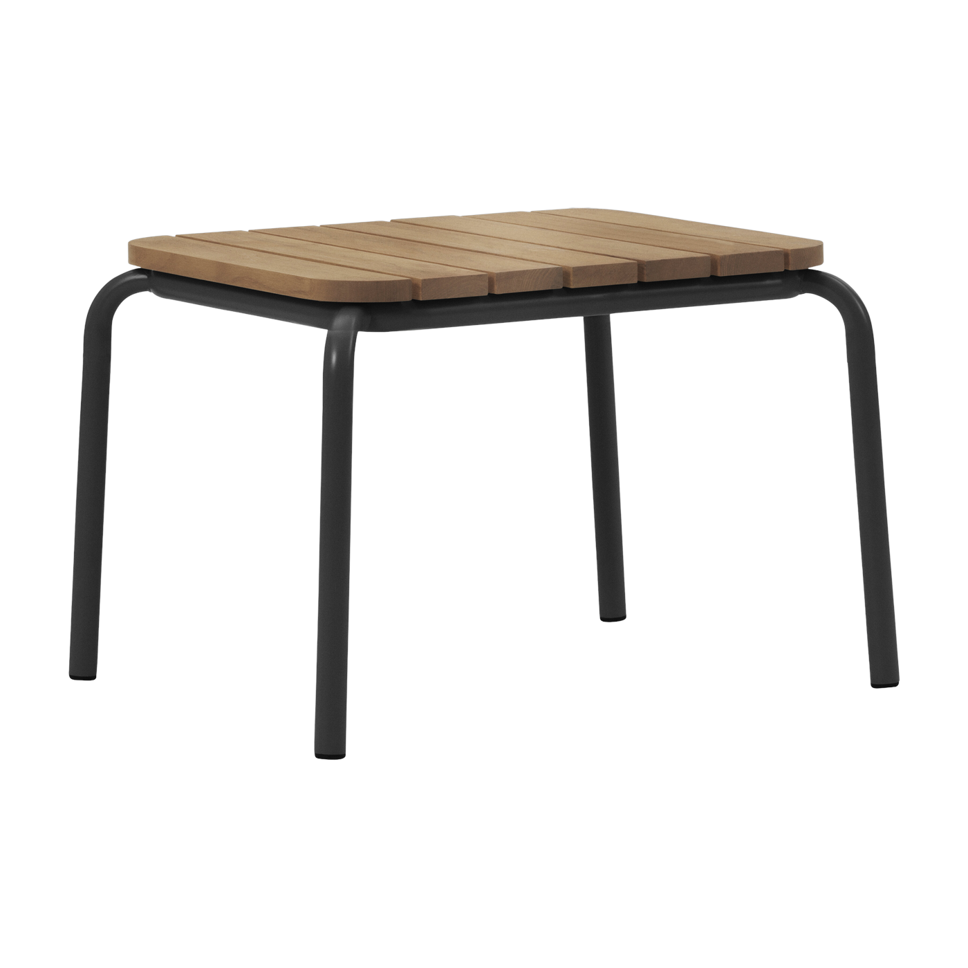 Black steel outdoor coffee table 55 x 45 cm Robinia Vig - Normann Copenhagen