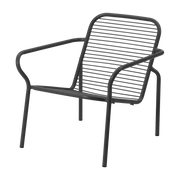 Chaise longue da esterni in acciaio con braccioli neri Vig - Normann Copenhagen