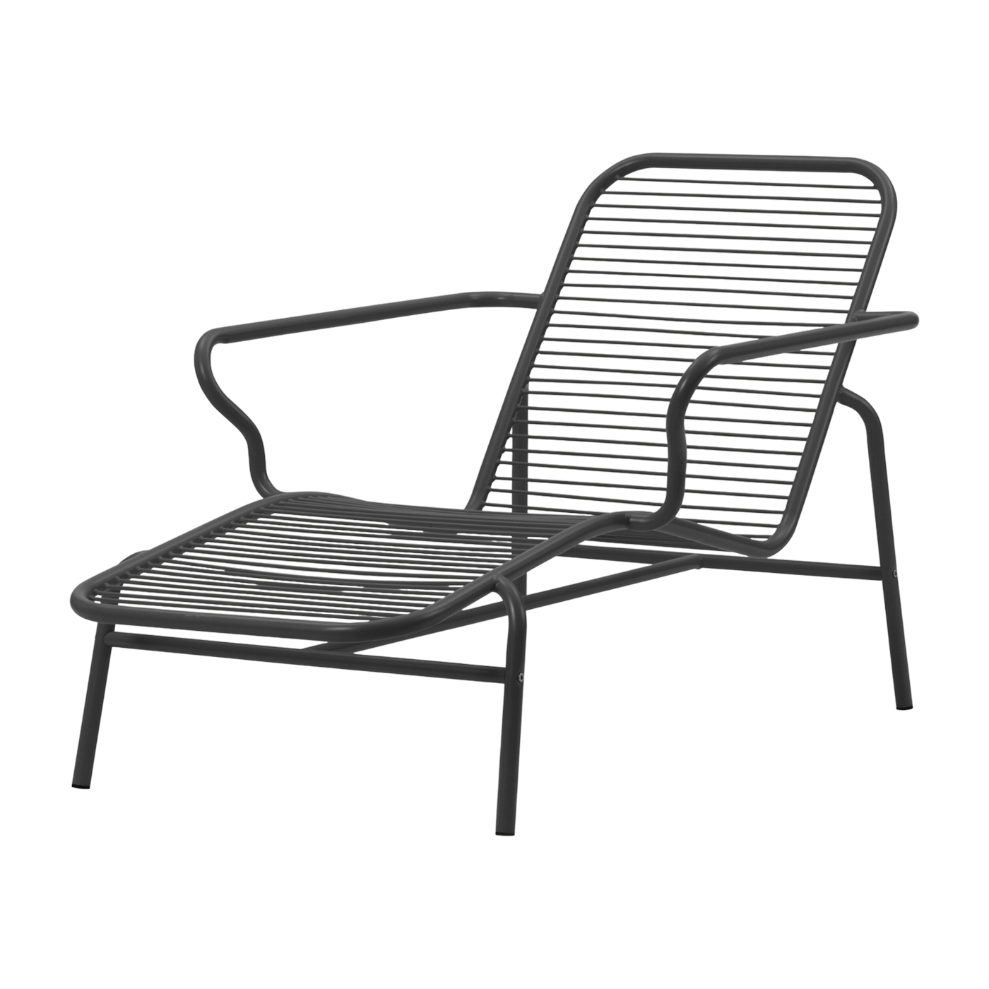 Chaise longue in acciaio nero Vig - Normann Copenhagen
