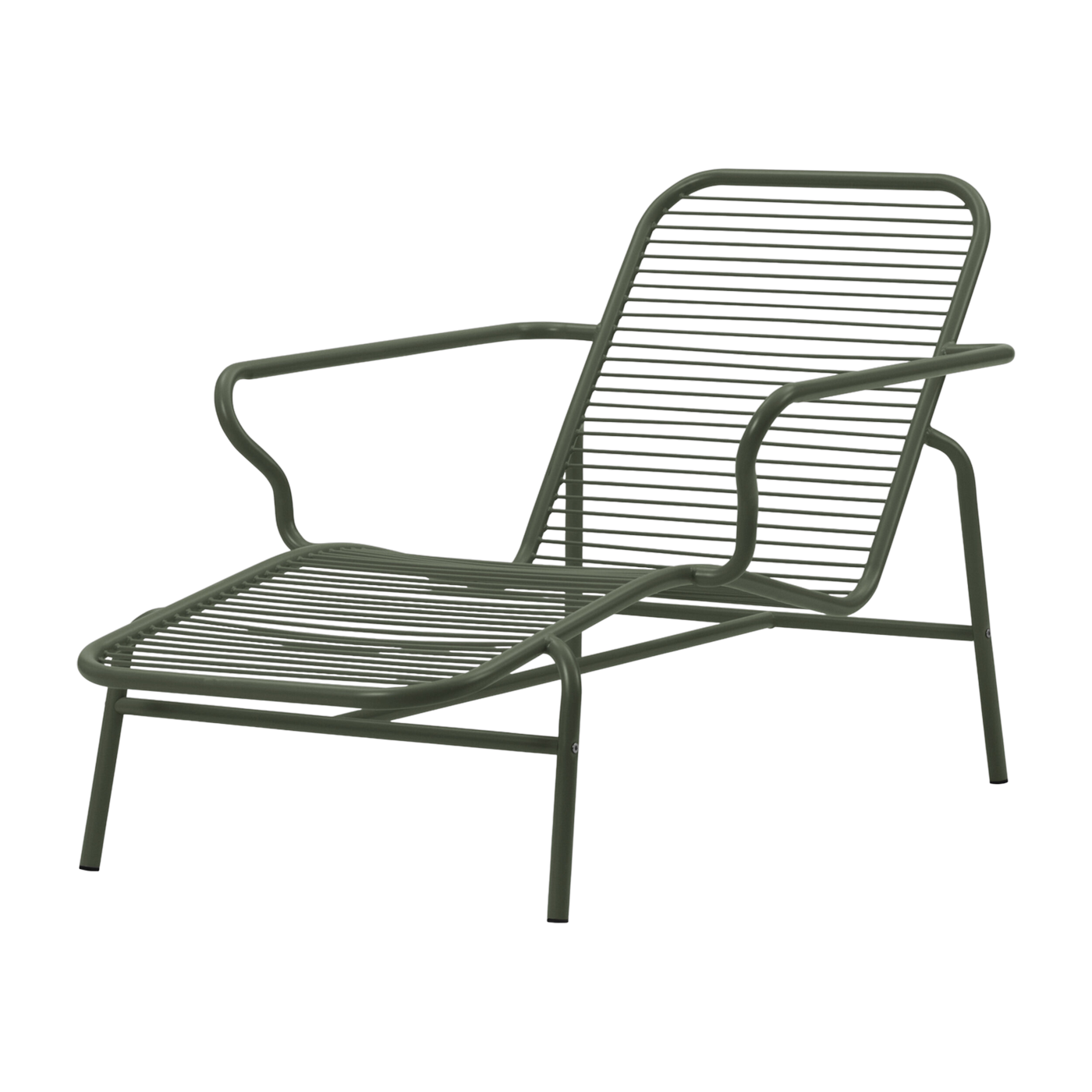 Chaise longue in acciaio verde Vig - Normann Copenhagen