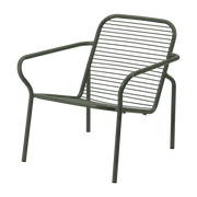 Chaise longue d'extérieur en acier avec accoudoirs vert Vig - Normann Copenhagen
