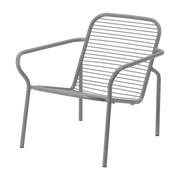 Outdoor steel chaise longue with grey armrests Vig - Normann Copenhagen