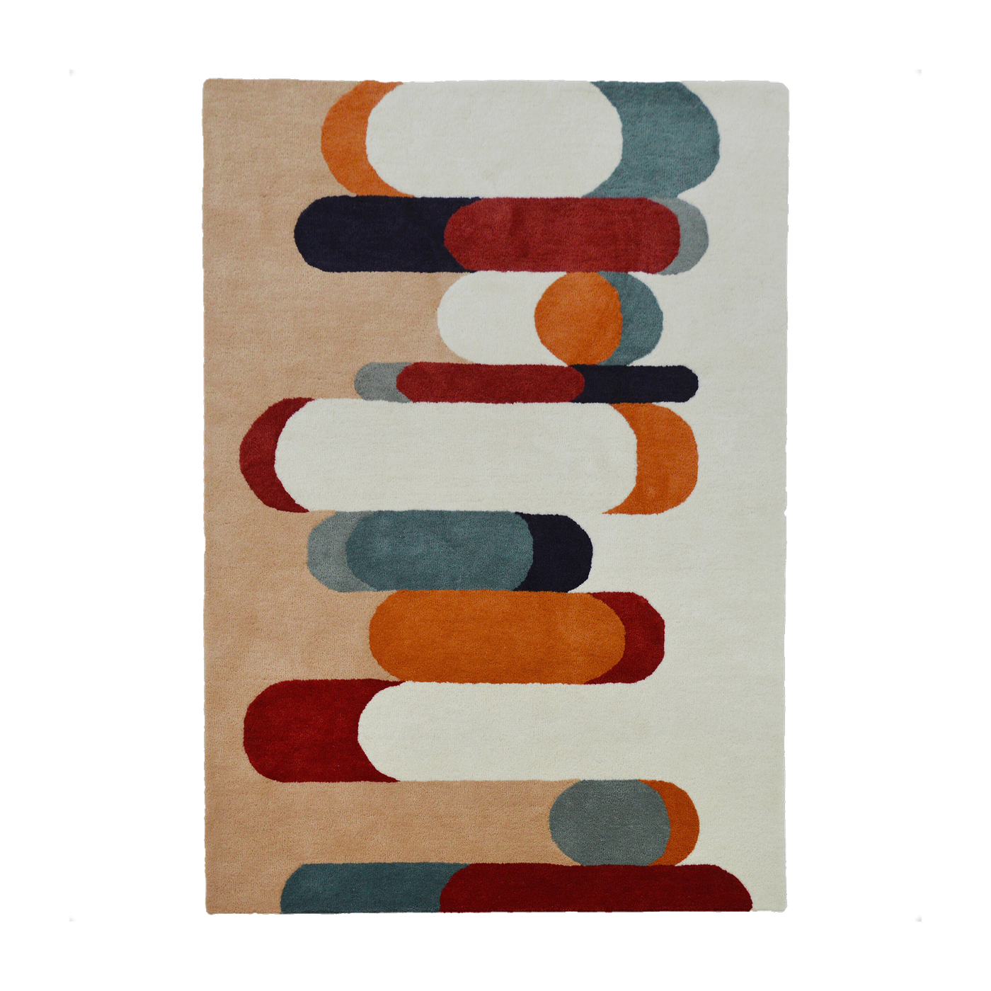 Rectangular wool carpet orange 160x230 cm Sonate - Edito