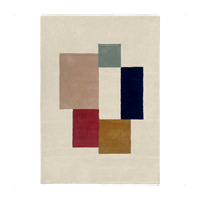 Off-white wool rectangular rug 160x230 cm Quadran - Edito