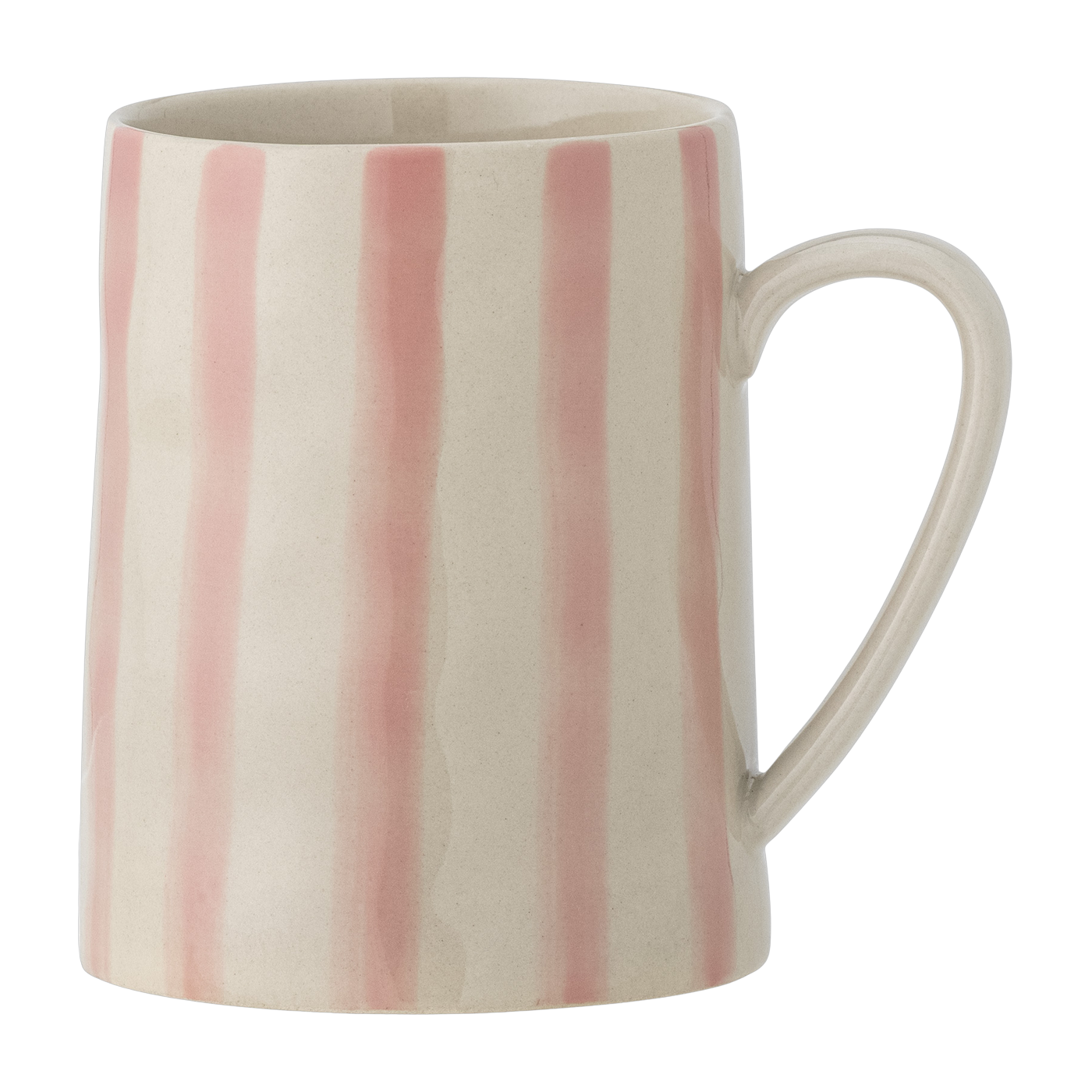 Pink striped ceramic mug Begonia - Bloomingville