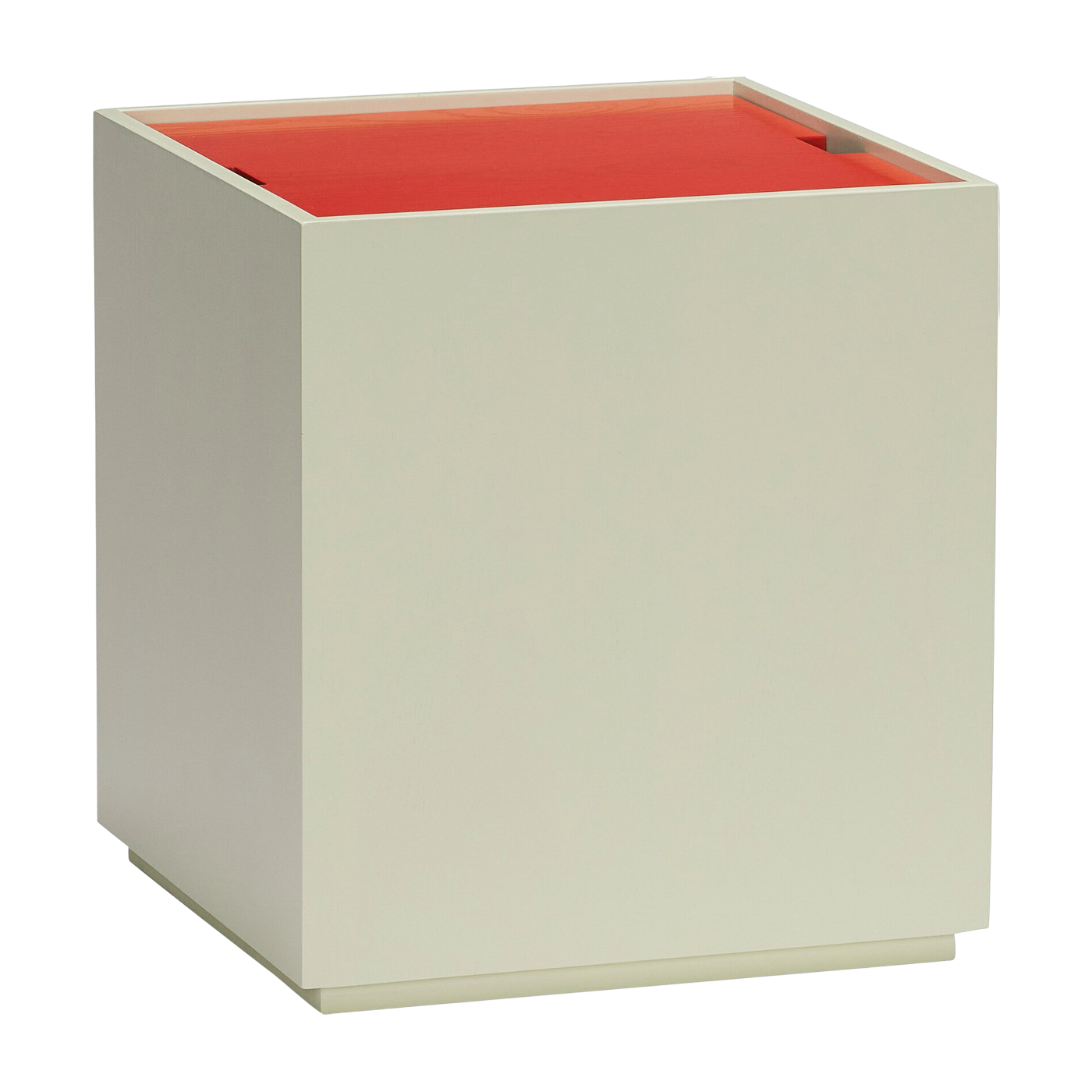 Table d'appoint et de rangement en frêne vert et rouge Vault - Hübsch