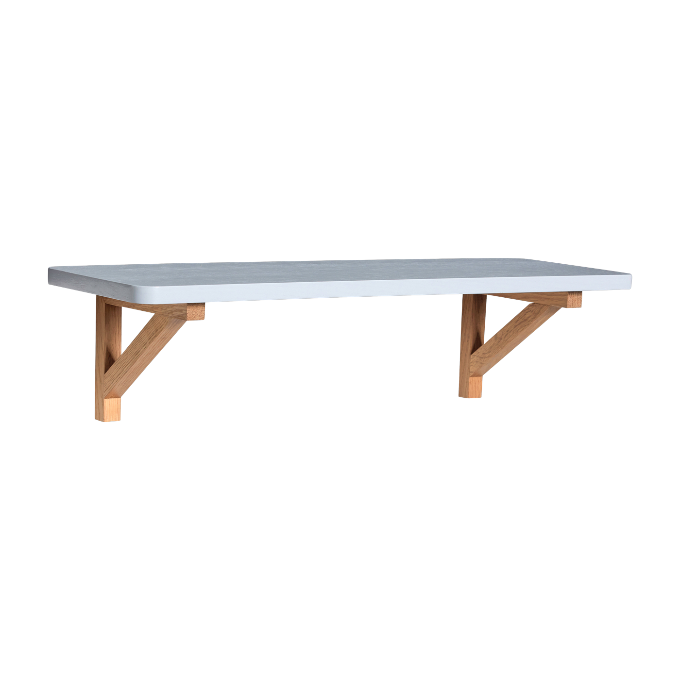 Estantería mural de madera de roble natural y gris 60x20x16cm Arki - Hübsch