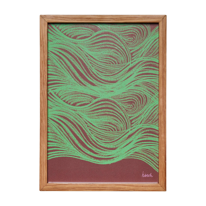 Tableau en chêne 21X29,7 Hello - Hübsch