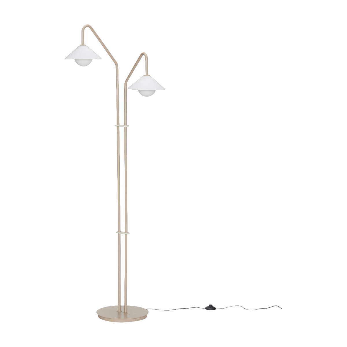 Lampadaire en métal beige Como  - Hübsch