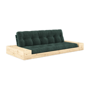 Convertible sofa with pine storage back and seaweed mattress Base - Karup Design