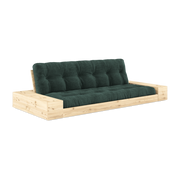 Canapé convertible avec rangement en pin et matelas seaweed 244x110x72 cm Base - Karup Design
