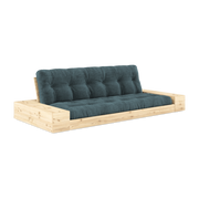 Convertible sofa with pine storage and paleblue mattress 244x110x72 cm Base - Karup Design