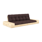 Convertible sofa with pine storage and brown mattress 244x110x72 cm Base - Karup Design