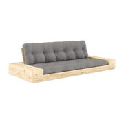 Convertible sofa with storage in pine and grey mattress 244x110x72 cm Base - Karup Design