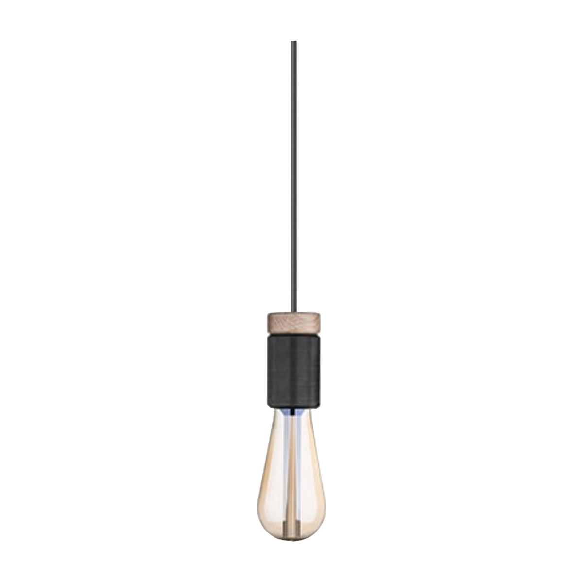 Holder lampada a sospensione in metallo nero - Herstal
