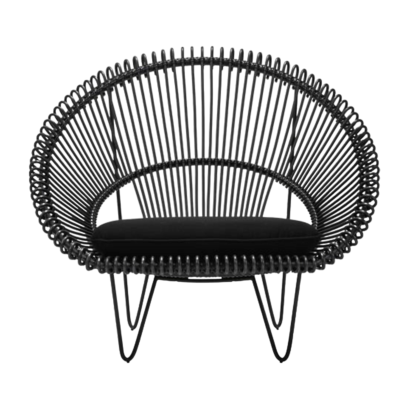 Fauteuil d'extérieur noir sans coussin d'assise Roy Cocoon - Vincent Sheppard