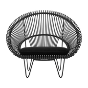 Fauteuil d'extérieur noir sans coussin d'assise Roy Cocoon - Vincent Sheppard