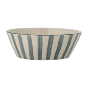Begonia green striped stoneware bowl - Bloomingville
