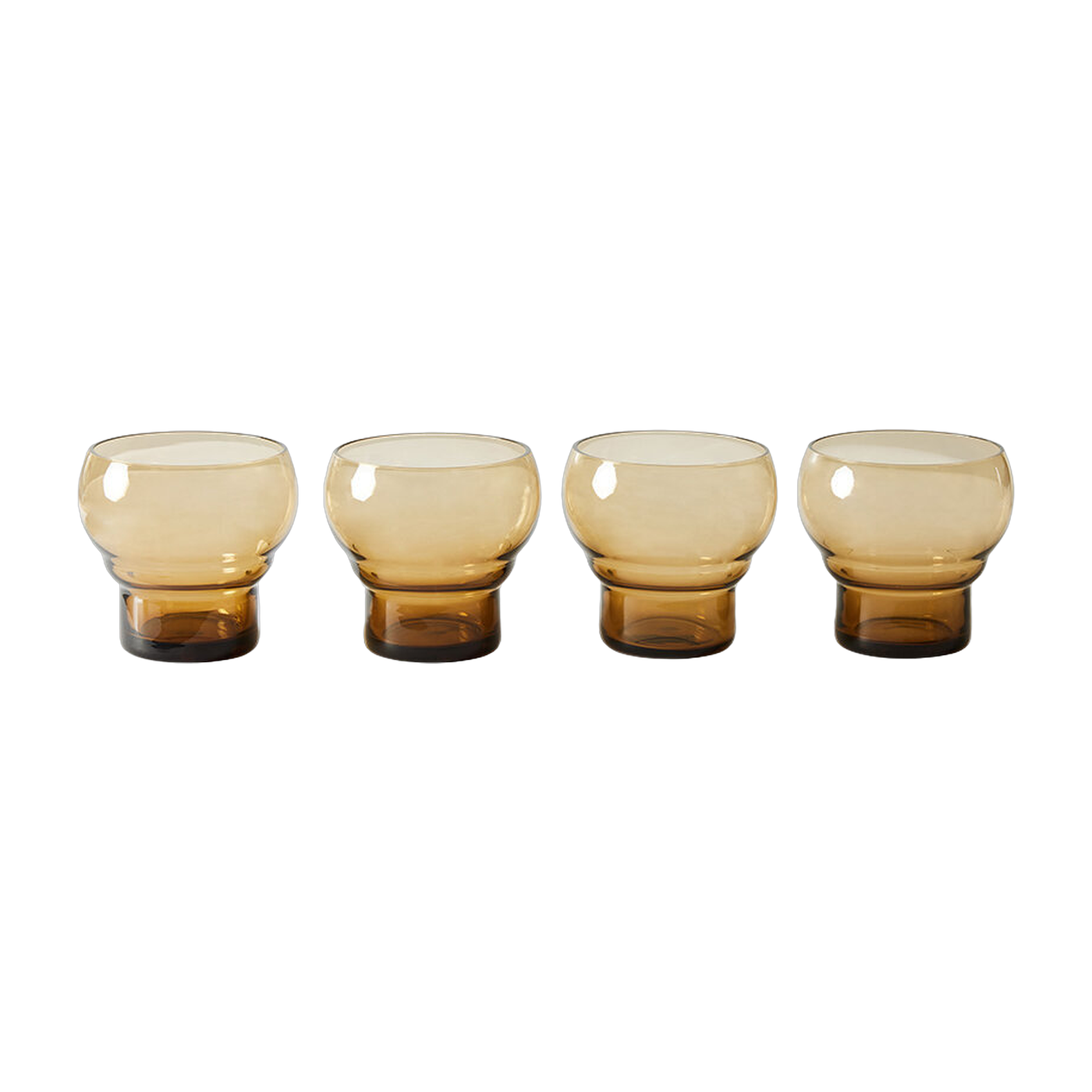 Vasos Bombilla Amber (Juego De 4) - HKliving
