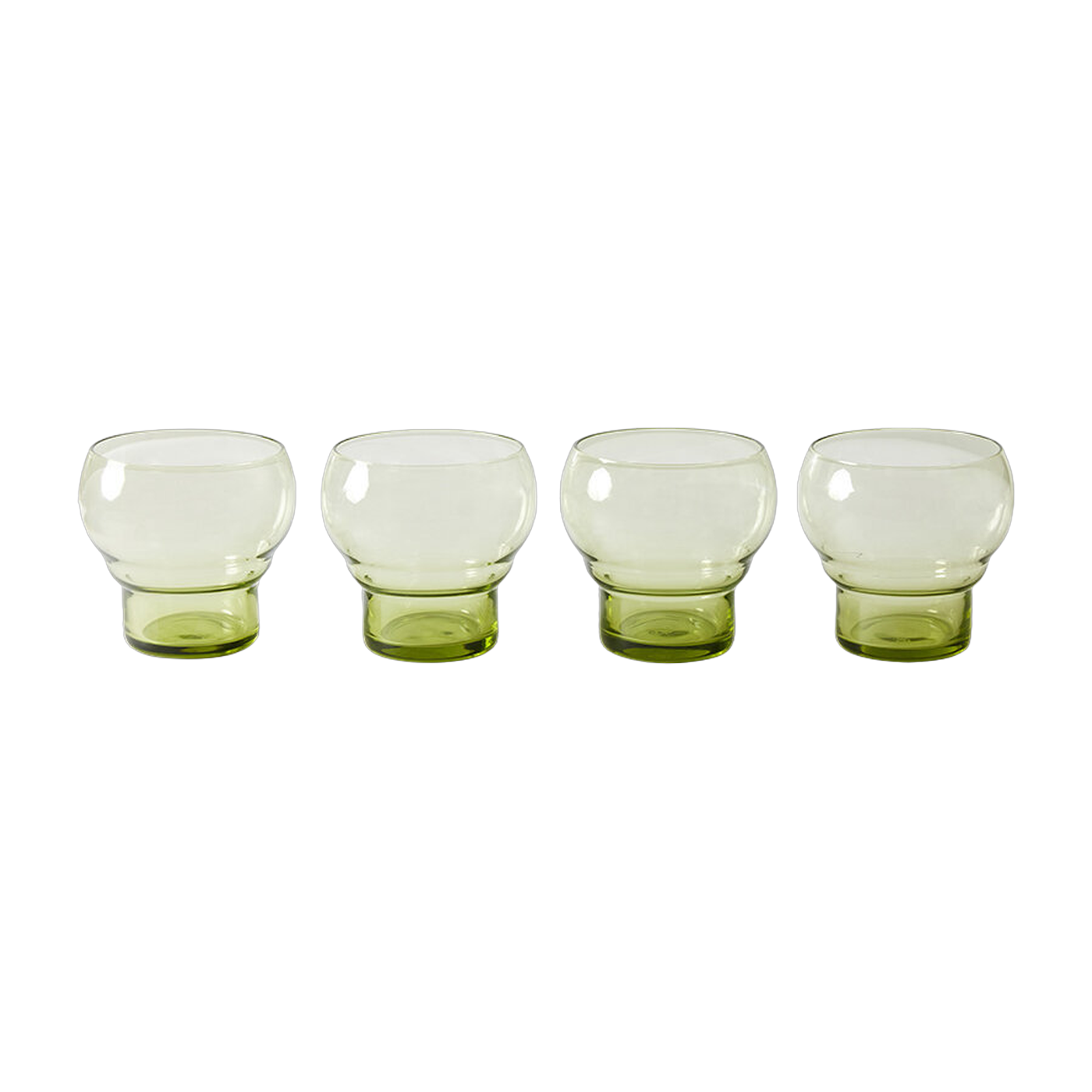 Vasos bombilla verde menta (juego de 4) - HKliving
