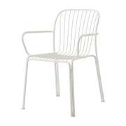 Stacking garden chair with ivory steel armrests Thorvald SC95 - &tradition