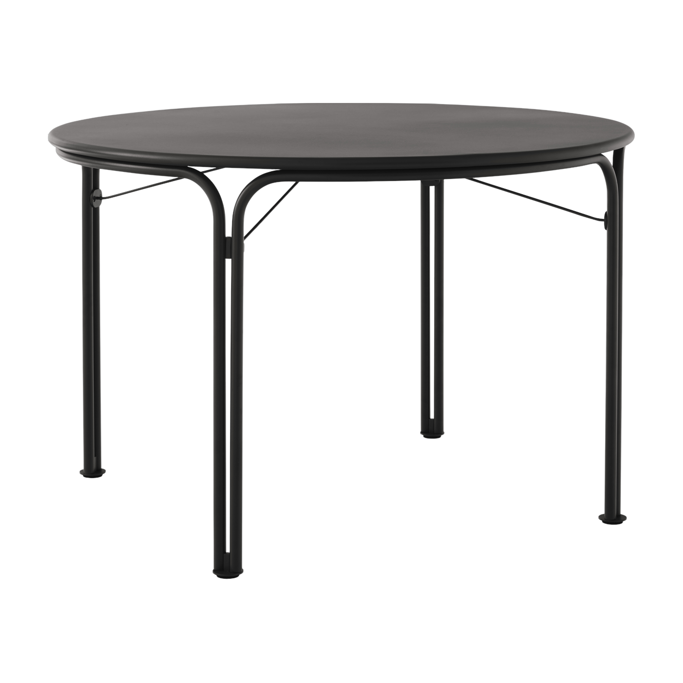 Mesa de comedor ronde en acero negro 115 cm Thorvald SC98 - &tradition