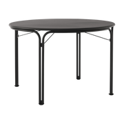 Table à manger ronde en acier noir 115 cm Thorvald SC98 - &tradition