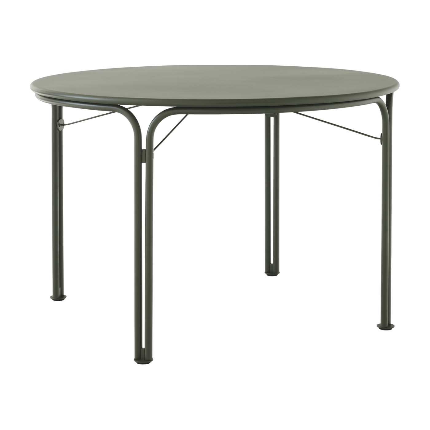 Mesa de comedor ronde en acero bronce verde 115 cm Thorvald SC98 - &tradition