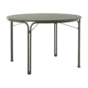 Table à manger ronde en acier vert bronze 115 cm Thorvald SC98 - &tradition