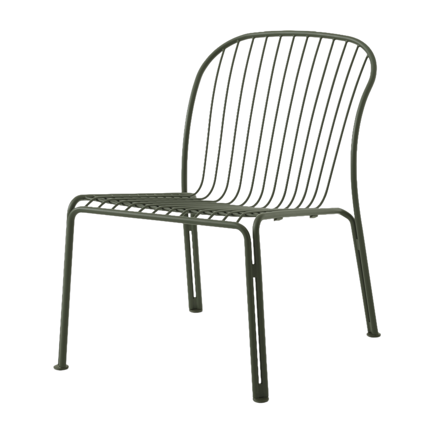 Silla de jardín ancha de acero bronce verde Thorvald SC100 - &tradición