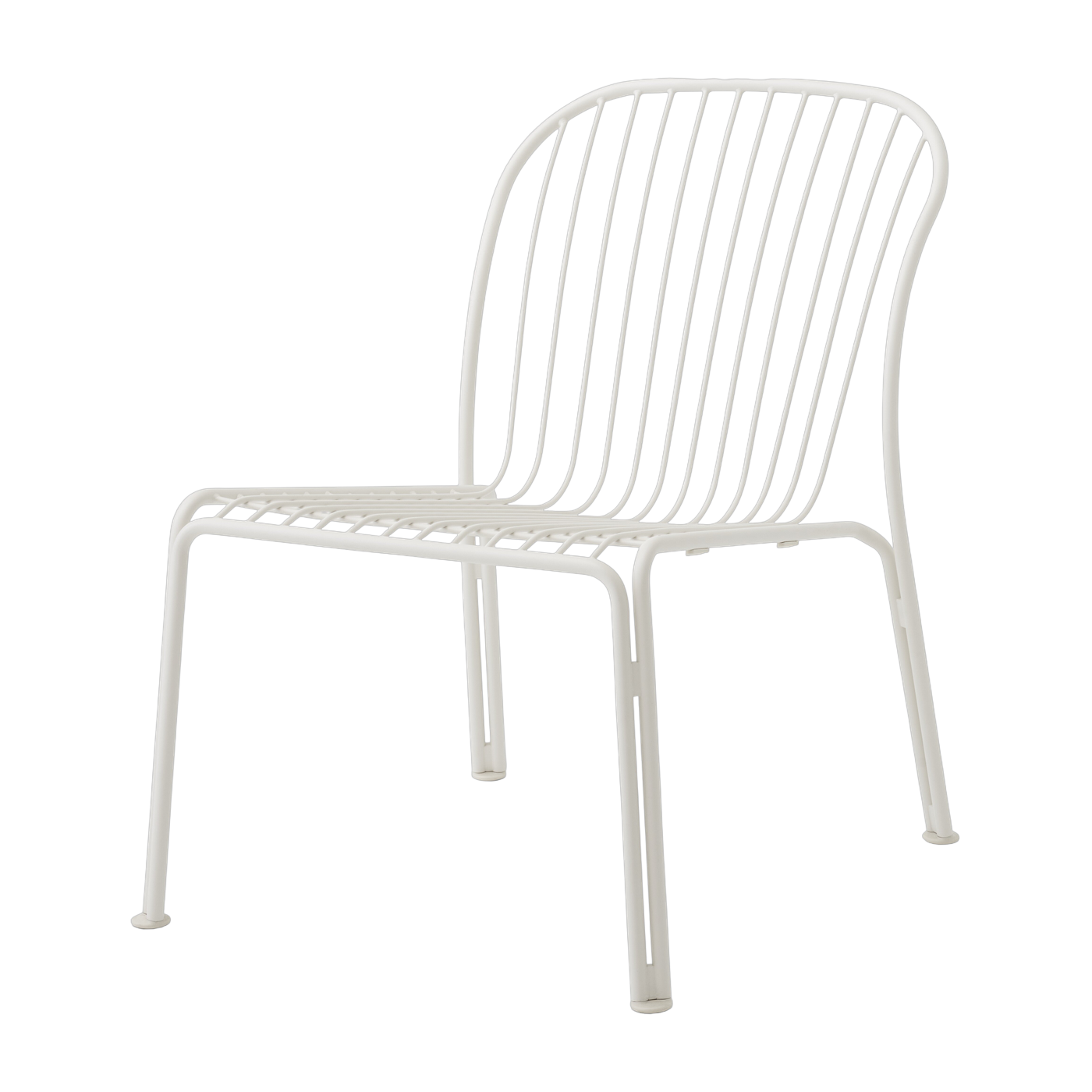 Silla de jardín ancha de acero marfil Thorvald SC100 - &tradición